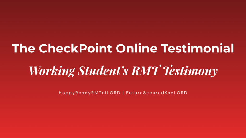 “Faith-based testimonial of a working student who passed the MedTech board exam through The CheckPoint Online.”
